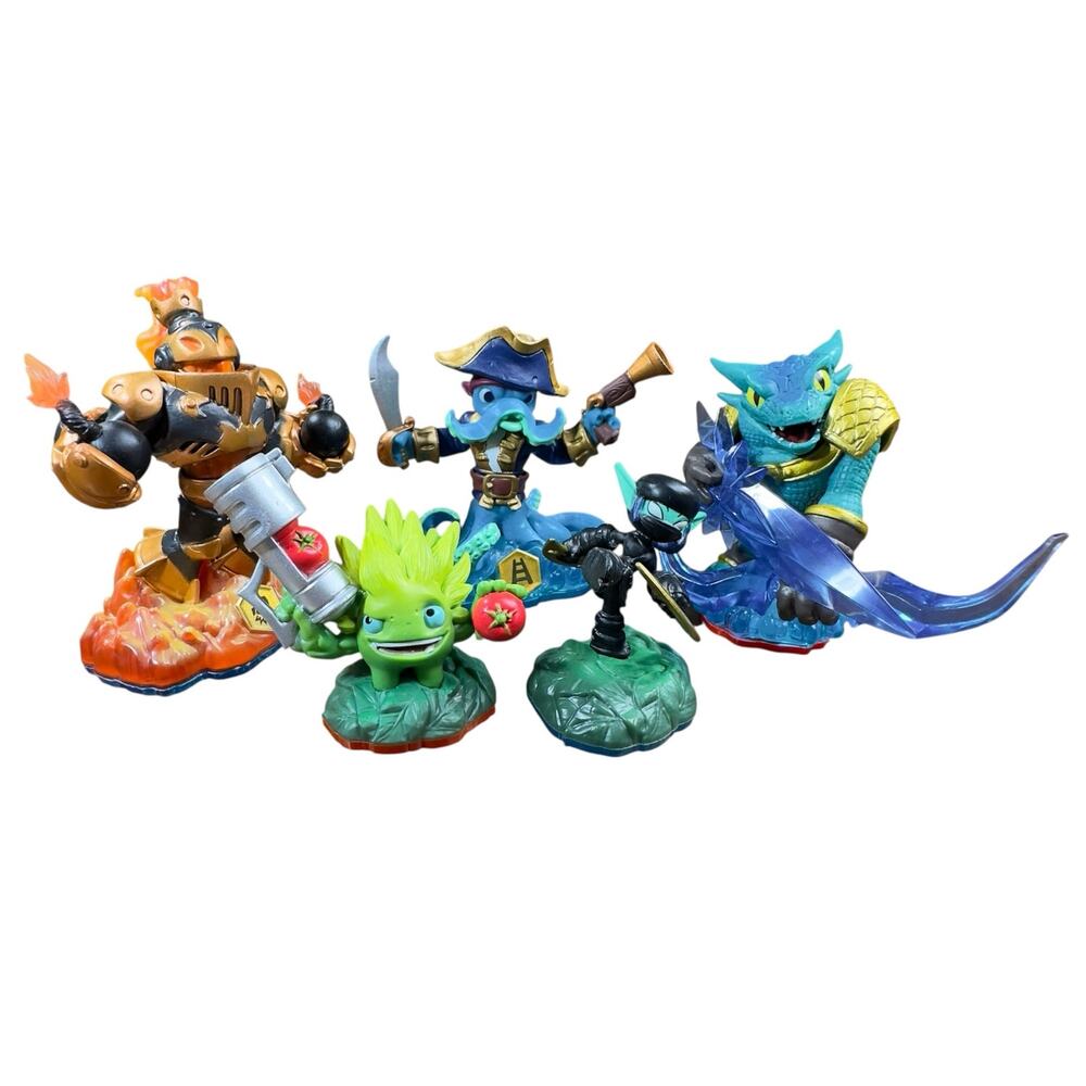 Lot of 5 Skylanders Figures Swap Force Giants Activision Wash Buckler Blast Zone
